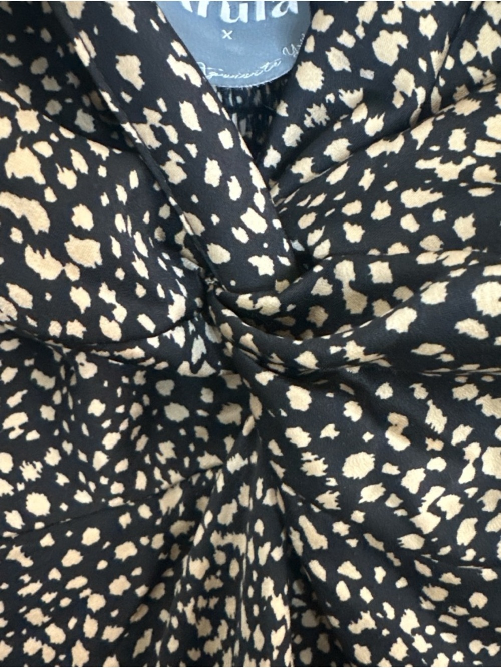 ARULA Black Maxi Dress with Cream Speckle Print NWOT - Picture 3 of 3